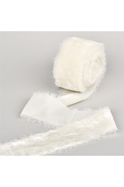 Choice 3 yards 01 4cm 3yards Handmade Frayed Velvet Ribbon Edged Flannel Wrinkle Ripped Wedding Party Flowe