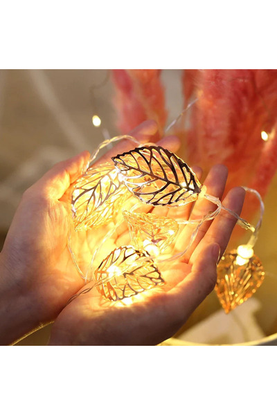 Choice سلسلة أضواء خيالية من 3M ذات 10/20 مصباح LED أبيض دافئ على شكل أوراق شجر لتزيين غرفة المعيشة والاحتفالات وحفلات الزفاف