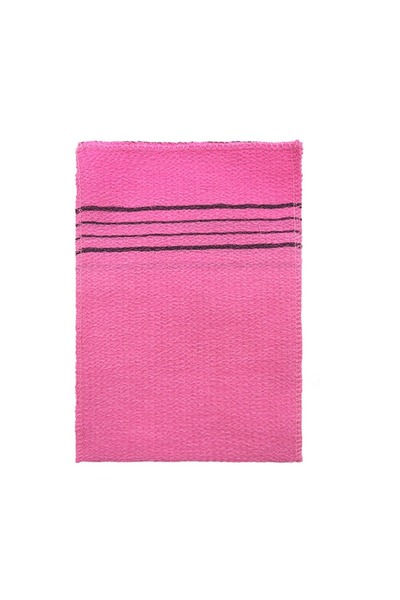 Choice مجموعة مناشف حمام مقشرة باللون الوردي، مناشف حمام كورية إيطالية آسيوية...