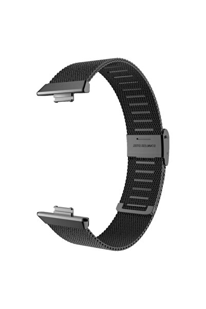 Choice سوار من الفولاذ المقاوم للصدأ باللون الأسود لهاتف Huawei Fit 4Pro لساع...