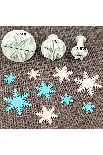 Choice مجموعة من 3 قطع من قوالب تزيين الكيك على شكل ندفة الثلج من أدوات تقطيع...