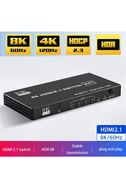 Choice choos model 4X1 5 in 1 out Switch Splitter 8K HDMI 2.1 120Hz 5-port HD...
