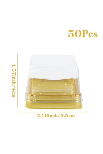 Choice1 كما في الصورة، 50 قطعة من علب كعك الحلوى الصغيرة ذات اللون الأصفر الف...