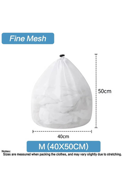 Choice حقيبة غسيل كبيرة برباط مقاس 40×50 سم، قطعة واحدة، سعة كبيرة، 4 أحجام، ...