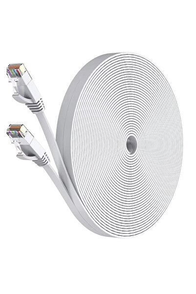 Choice 30M CAT 6 White Flat CAT6 Ethernet Cable Flat UTP Network Cable 50M RJ45 Patch LAN Cable Ethernet CA