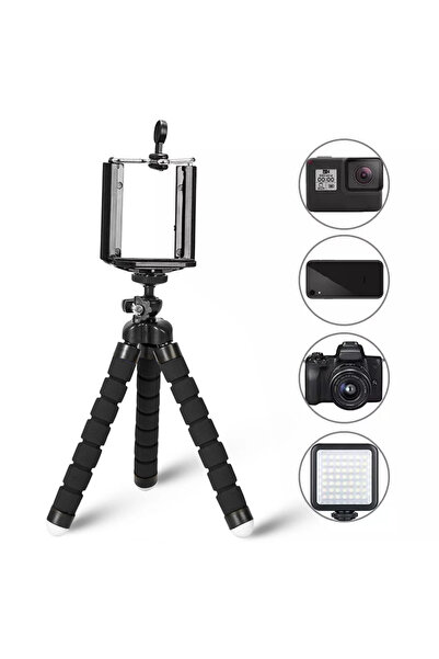 Choice حامل ثلاثي للهاتف باللون الأسود من Pro-Grade مع قبضة قابلة للفصل: تصمي...