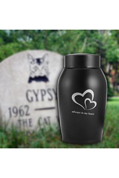 Choice1 جرة سوداء للحيوانات الأليفة، صندوق دفن تذكاري، جرة حرق جثث تذكارية لل...