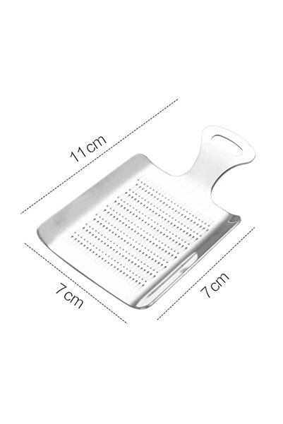 Choice مبشرة زنجبيل فضية صغيرة من الفولاذ المقاوم للصدأ، لوحة طحن الثوم والوس...