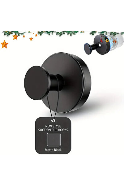 Choice Black Stainless SteeHeavy Duty Suction Cup Hooks – No Drill Wall Mount...