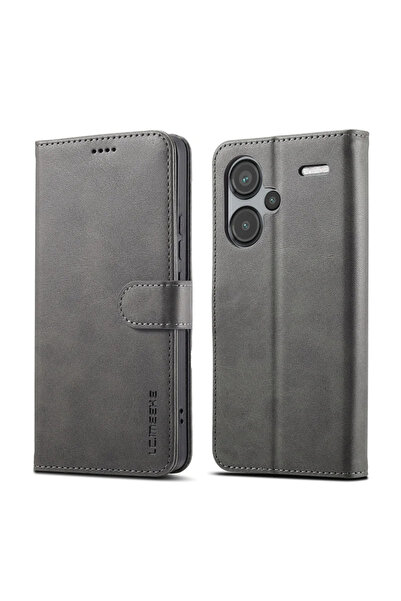 Choice Gray Note 13 Pro 4G For Redmi Note 13 Pro Plus 5G Case Flip Leather Wa...