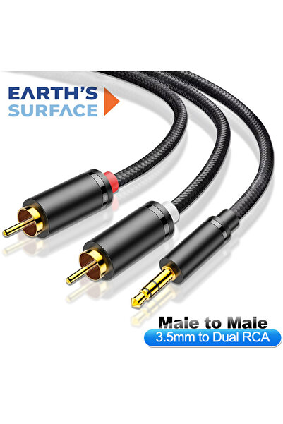 Choice1 كابل صوت RCA بطول 1.5 متر، مقبس 3.5 ملم إلى 2RCA، كابل Aux من 3.5 ملم...