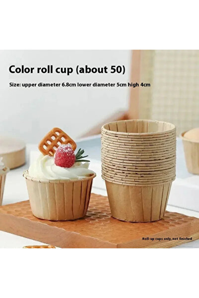 Choice Original color 50pcs Golden Muffin Cupcake Paper Cup Oilproof Cupcake ...
