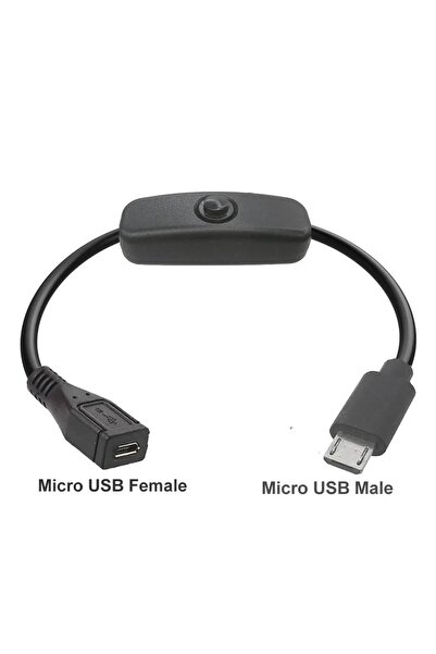 Choice Micro USB 30cm 30cm 5V Micro USB Extension Cable with On/Off Switch, Female to Male Charging Cable M