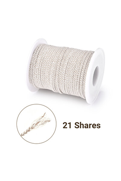 Choice 21 shares 50M/Roll Cotton Candle Wick 21-40 Thread Low Smoke ECO-frien...
