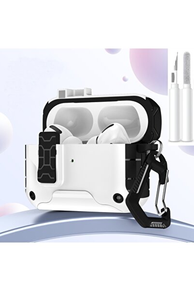 Choice حافظة سماعات ايربودز برو 3 بيضاء مع قلم لسماعات ايربودز برو 3 (2025) م...
