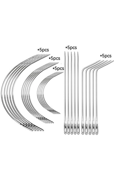 Choice1 مجموعة من 25 إبرة خياطة يدوية شديدة التحمل - إبر للتنجيد والجلد والسجاد والقماش