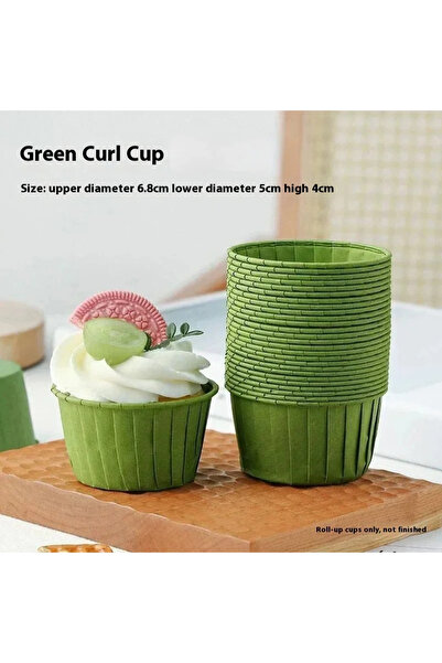 Choice Green 50pcs Golden Muffin Cupcake Paper Cup Oilproof Cupcake Liner Bak...
