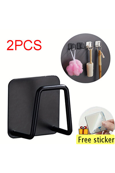 Choice قطعتان - أسود - حامل تخزين إسفنجي لحوض المطبخ من قطعتين - سلك من الفول...