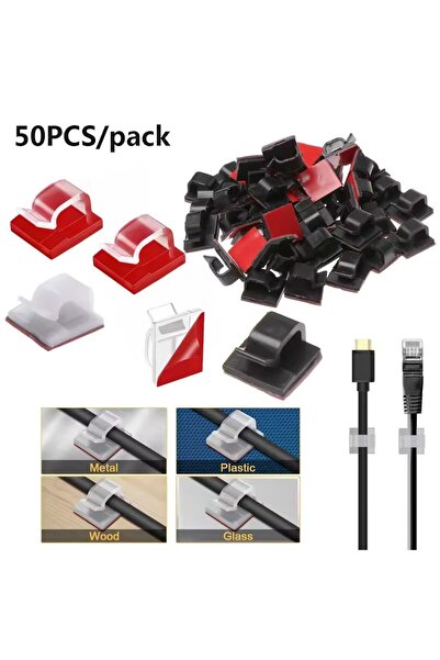Choice 50PCS-Black Cable Clips Adhesive Cable Organizer Sticky Wire Clip Cord Organizer Wires Management Ho
