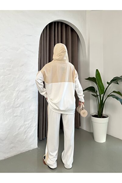 Moda İkra Women's Zip-Front Hoodie Top and Bottom Set