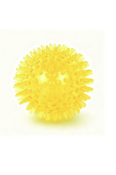 Choice كرة لعب صفراء للحيوانات الأليفة مقاس 9 سم للقطط والكلاب - كرة تنظيف أس...