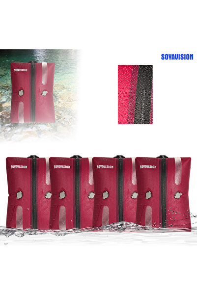 Choice 4 pieces Red SOYAVISION 45CM Vacuum Compression Bags Save Space TPU Mu...
