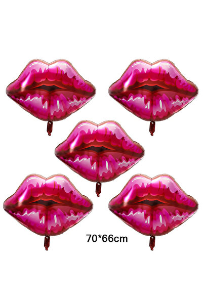 Choice كما هو موضح في الصورة، 5 قطع 70*66 سم بالونات هيليوم من رقائق الشفاه ل...