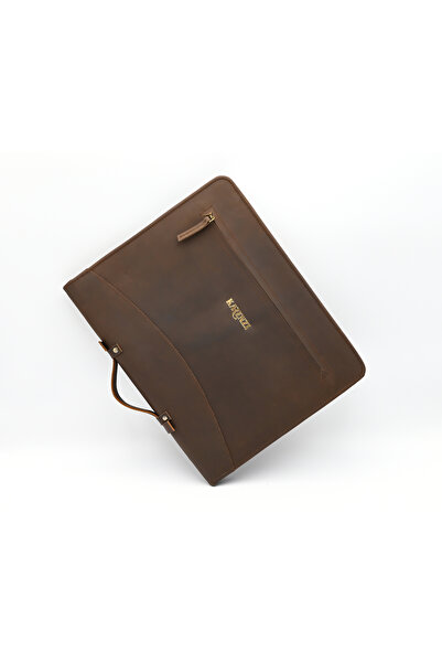 karenzi Genuine Leather & Ikat Fabric Unisex Laptop/Tablet Bag | Slim Messenger Portfolio