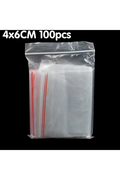 Choice 4x6CM 100pcs 100/200pcs Small Zip Lock Plastic Bag Reclosable Transparent Bag Shoe Bag Vacuum Bag Po