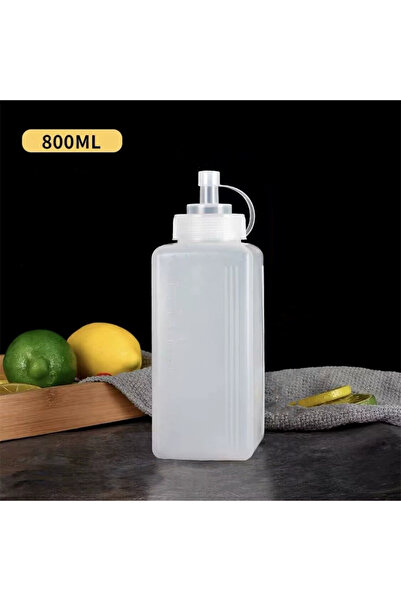 Choice 800ml 1pc Plastic Squeeze Sauce Bottle 800/1000ml Large Caliber Dressing Bottle Seasoning Bottle Kit