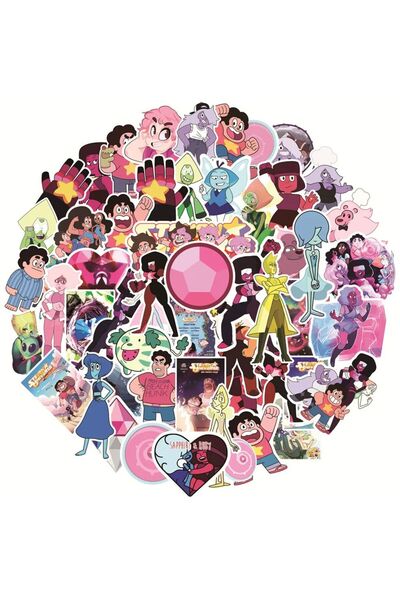 Choice 50 قطعة من ملصقات معجبي ستيفن يونيفرس لأجهزة الكمبيوتر المحمول وزجاجة الماء والأمتعة وألواح التزلج والدراجات والتزلج