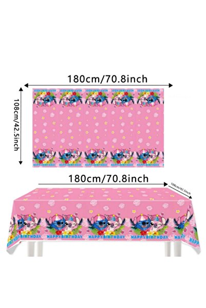 Choice 1 piece Style-B Lilo & Stitch Birthday Decoration Tablecloth Blue Stit...