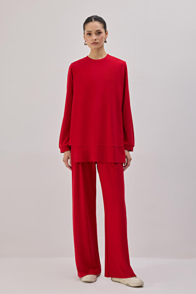 Touché Privé Tunic Pants Steel Knitted Set