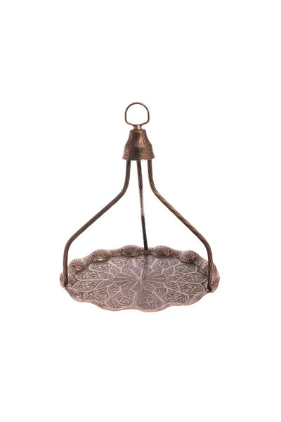 Generic Handmade Red Tray with Handle Stand – Authentic, Decorative, Easy to Hold, Made in Turkey