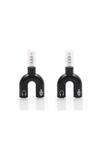 Choice 2 قطعة موزع سماعة رأس ومحول ميكروفون وموزع صوت ستيريو على شكل حرف U مق...