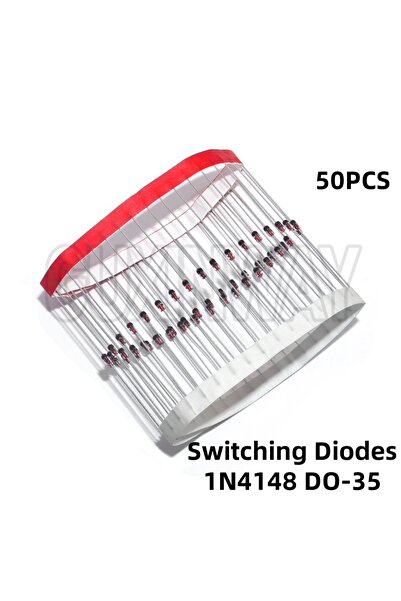 Choice 50 قطعة من ثنائيات التبديل عالية السرعة 1N4148 IN4148 DO-35 جديدة أصلية
