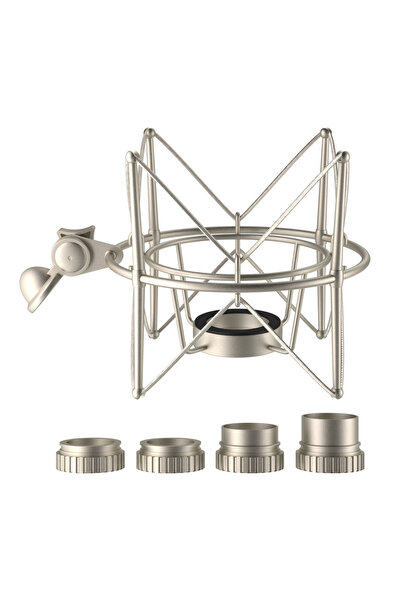 Choice U87 Microphone Shock Mount Adjustable Recording Mic Stand Metal Bracket Pod Condenser microphone ...