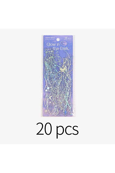 choice2 20 قطعة/حزمة ملصقات شريط طويل وميض ليزر مصنوعة يدويًا ملصقات إبداعية ...