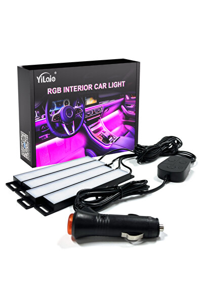 Choice شاحن سيارة RGB بقدرة 0-5 واط، إضاءة داخلية للسيارة من YiLaie، إضاءة ذكية مع تحكم عبر تطبيق ومزامنة الموسيقى