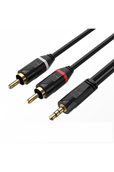 Choice1 كابل صوت Goldpo RCA بطول 3 أمتار من 3.5 إلى 2RCA كابل ستيريو 3.5 مم إ...