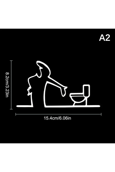 Choice ملصق سيارة بتصميم خطي بسيط من A2 La Linea، تصميم شخصية كرتونية، ملصق ح...