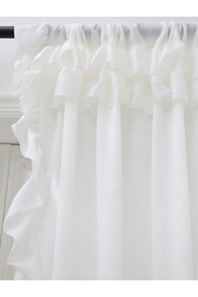 Choice ستائر مزدوجة من المخمل الأبيض الناعم، ذات طيات ثابتة، مقاس 140×260 سم،...