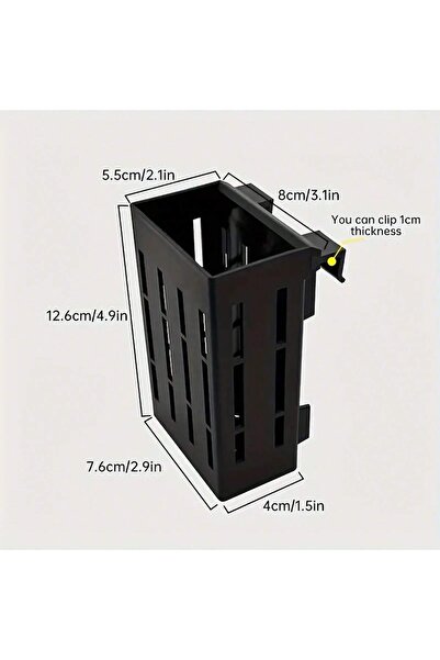 Choice حامل نباتات حوض السمك الأسود، سلة بلاستيكية سوداء مع مشبك لتثبيت النبا...