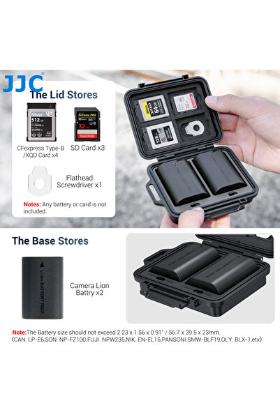 Choice 1 حافظة بطاقة ذاكرة بطارية كاميرا JJC لبطاريات الكاميرا Canon LP-E6 Fu...