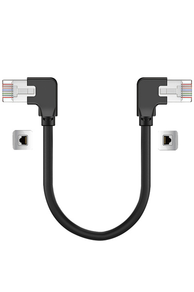Choice Cat6a 0.3m A-4 Industrial Grade 90° Connector Ethernet cable Cat6a Fle...