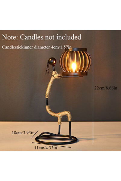 Choice G-no candle Nordic Metal Candlestick Abstract Character Sculpture Cand...