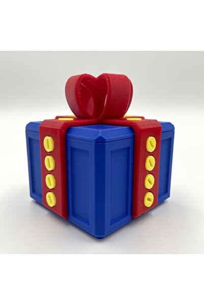 Choice صندوق هدايا ثلاثي الأبعاد أحمر وأزرق ممتع ومزعج مع براغي بلاستيكية، أح...