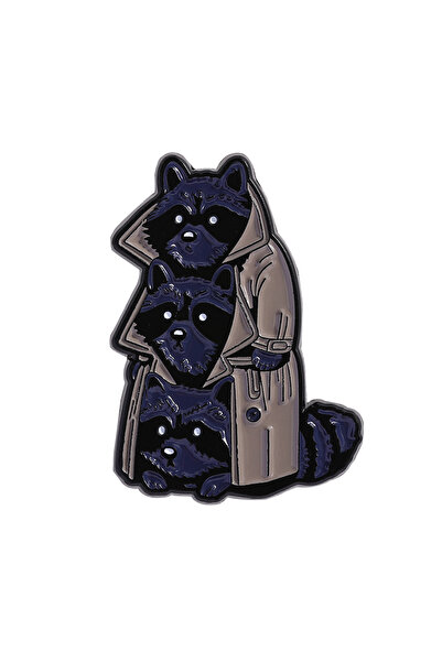 Choice QHXZ4193 Cartoon Anime Three Raccoons Enamel Pins Black Punk Witchcraf...