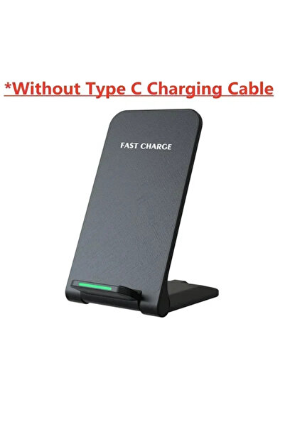 Vikefon شاحن لاسلكي أسود بدون كابل 15 وات، محطة شحن قابلة للطي لهاتف iPhone 1...