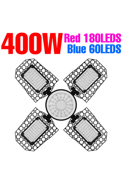 Choice مصباح LED لنمو النباتات 400 واط - 240 مصباحًا كامل الطيف لزراعة بذور الزهور الداخلية والزراعة المائية